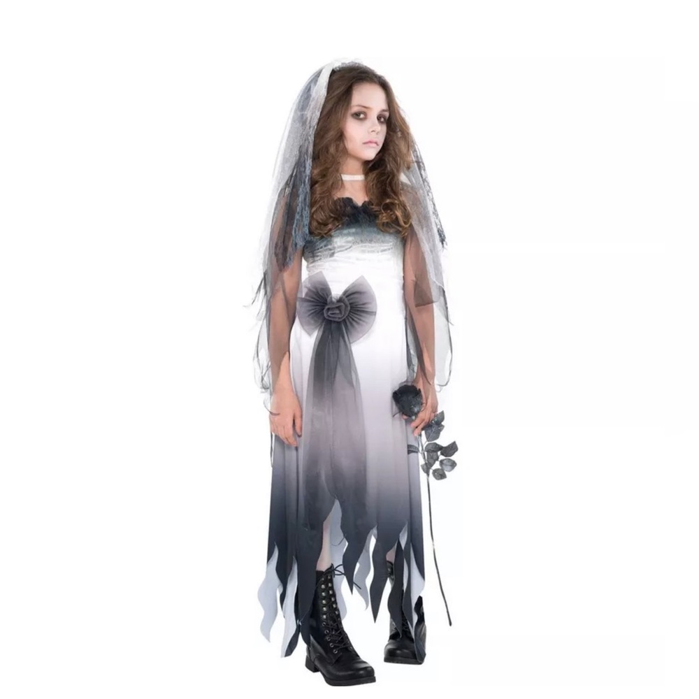 🔥Girls Graveyard Bride Child Costume Size Small (4-6 years)